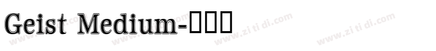 Geist Medium字体转换